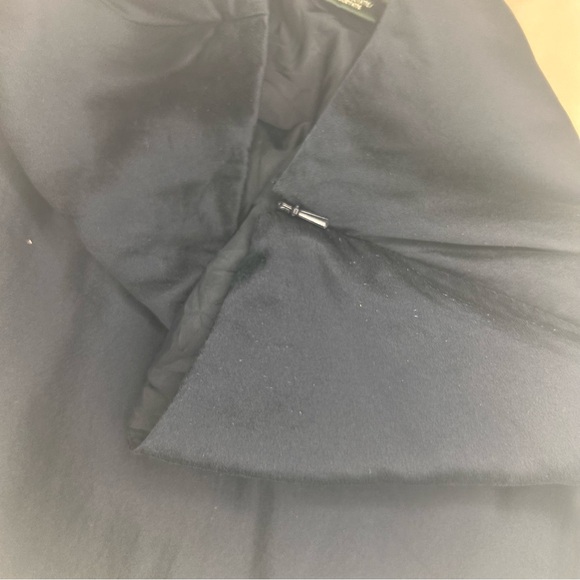 Lauren Ralph Lauren Navy 100% Silk Flared‎ Midi Skirt Women’s 4P - Picture 5 of 7